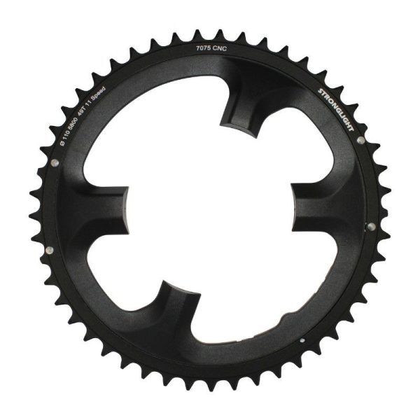 Plateau Route 4 Branches D.110 Pour Shimano 105 5800 Stronglight 49 Dents Exterieur Noir 11V.