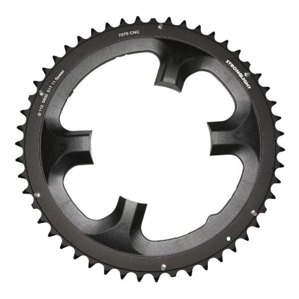 Plateau Route 4 Branches D.110 Pour Shimano 105 5800 Stronglight 51 Dents Exterieur Noir 11V.