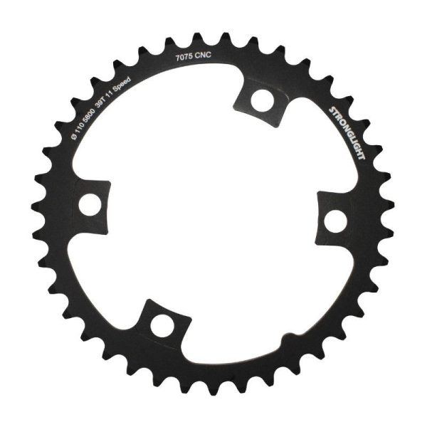Plateau Route 4 Branches D.110 Pour Shimano 105 5800 Stronglight 39 Dents Interieur Noir Compatible Ultegra 6800 - Dura-Ace 9000 11V.