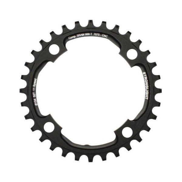 Plateau VTT 4 Branches D.104 Pour SRAM Xo1 Stronglight 32 Dents Mono Noir Alu 7075 11V. Narrow Wide - Epaisseur 5mm