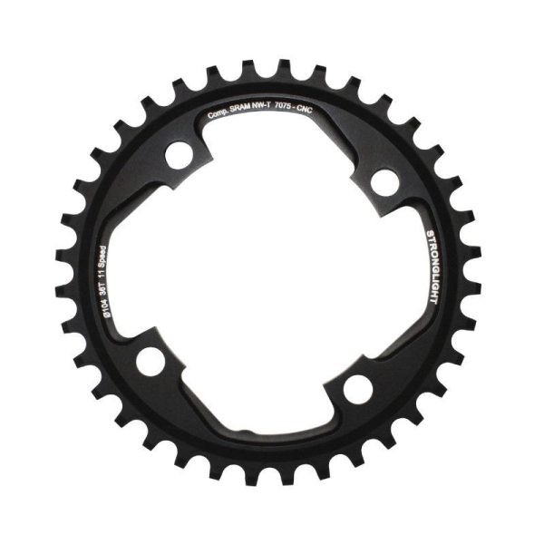 Plateau VTT 4 Branches D.104 Pour SRAM Xo1 Stronglight 36 Dents Mono Noir Alu 7075 11V. Narrow Wide - Epaisseur 5mm