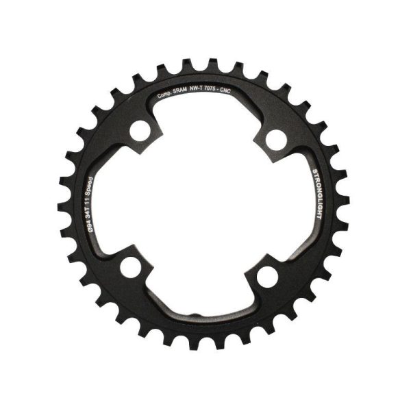 Plateau VTT 4 Branches D.94 Pour SRAM X01 Stronglight 34 Dents Mono Noir Alu 7075 11V. Narrow Wide - Epaisseur 5mm