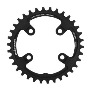 Plateau VTT 4 Branches D.76 Pour SRAM Xx1 Stronglight 34 Dents Mono Noir Alu 7075 11V. Narrow Wide