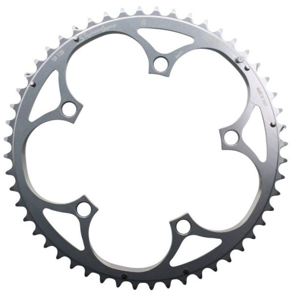 Plateau Route 5 Branches D.130 Miche 52 Dents Exterieur Type Shimano Argent 9-10V.