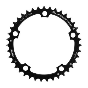 Plateau Route 5 Branches D.130 Miche 39 Dents Milieu Triple Type Shimano Alu Noir 9-10V.