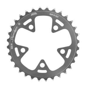 Plateau Route 5 Branches D.74 Miche 32 Dents Triple Argent Alu 9-10V.