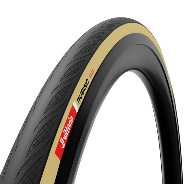 Pneu Route 700 X 28 Vittoria Rubino V Noir Flanc Beige Graphene 2.0 TS (28-622) 240G