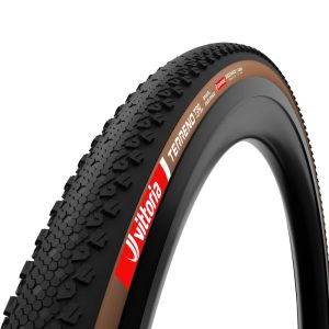 Pneu Gravel 700 X 40 Vittoria Terreno T30 Noir-Marron Tubeless Ready TS (40-622) Compatible Vae