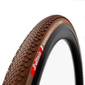 Pneu Gravel 700 X 45 Vittoria Terreno T50 Mixed Race Graphene 2.0 Noir-Marron Tubeless Ready TS (40-622)