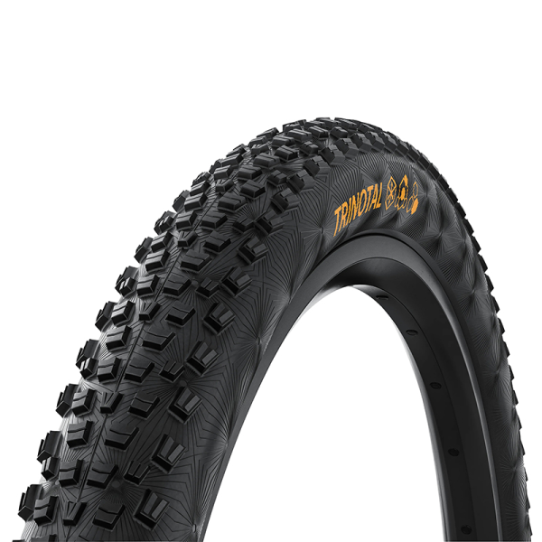 Pneu VTT 27.5 X 2.40 Continental Trinotal Trail Grip Noir Tubeless Ready TS (60-584) Terrain Dur Et Mixte Compatible VAE (Equivalent Cross King)