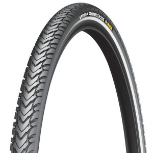 Pneu VTC Urbain 700 X 40 (29 X 1,50) Michelin Protek Max Renfort 5mm Noir TR (40-622) Flanc Reflex Compatible Vae