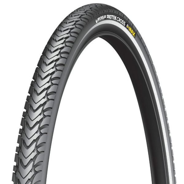 Pneu VTC Urbain 700 X 40 (29 X 1,50) Michelin Protek Max Renfort 5mm Noir TR (40-622) Flanc Reflex Compatible Vae