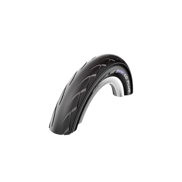 Pneu City 12 1-2 X 1.75 Schwalbe Kid Plus Noir (Poussette) TR (47-203) Renfort Puncture-Guard