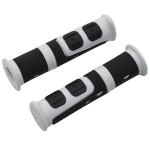 Poignee VTT Progrip 964 Evo Noir-Blanc Ø22mm L120mm Predecoupe Pour 90mm (Paire)