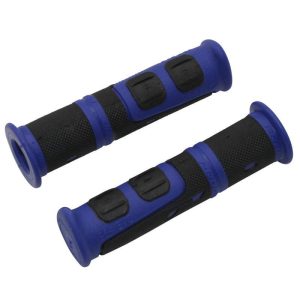Poignee VTT Progrip 964 Evo Noir-Bleu Ø22mm L120mm Predecoupe Pour 90mm (Paire)