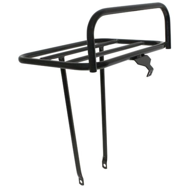 Porte Bagage Velo Avant A Tringles Gravity Large Diam 10mm Noir 26"-28" (Largeur 36Cm X Longueur 28Cm) Poids Max 10Kgs