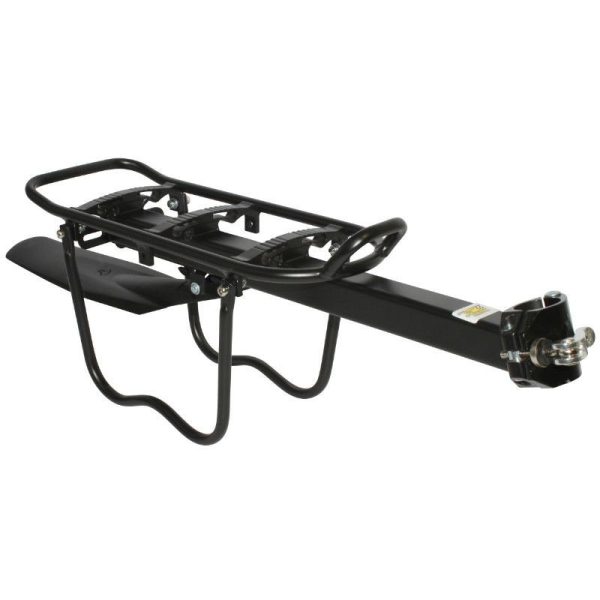 Porte Bagage Velo Arriere A Fixation Rapide Gravity Alu Noir Avec Protection Laterale Pour Sacoche (Sur Tige de Selle)