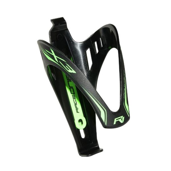 Porte Bidon Race One X3 Race Mat Noir-Deco Vert Fluo