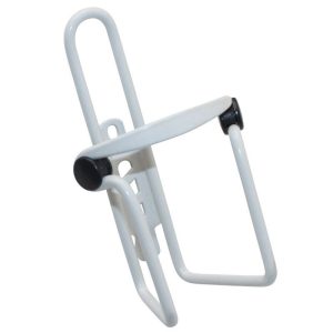 Porte Bidon Newton N1 Alu Blanc Avec Pastilles Anti-Vibration (Sur Carte)