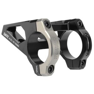 Potence VTT Switch Gate Alu Cnc Noir-Gris Cintre 35mm Dh Reglable Entre 45 - 50 mm -Inclus Plaque Fixation-