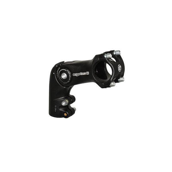 Potence VTT -Urbain-Trekking Ergotec Reglable Octopus Rehausse Alu Noir 25.4 L 110mm Pour Fourche 1"1-8 (Homologue Niveau 4)