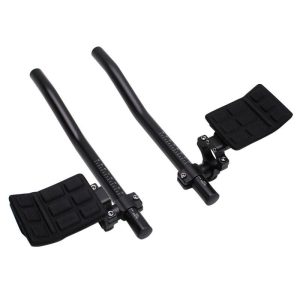 Prolongateur de Cintre Contre La Montre 31,8-25,8 Alu Noir Mat Position Basse Avec Repose Bras