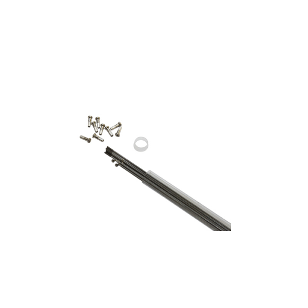 Rayon Inox Argent 2mm L 252mm Tete Coudee Avec Ecrou (Tube de 10)