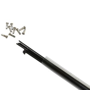 Rayon Inox Noir 2mm L 290mm Tete Coudee Avec Ecrou (Tube de 10)