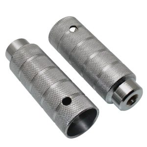 Repose Pied BMX Alu Diam 38mm Argent L110mm Pour Axe de 14mm (Paire)
