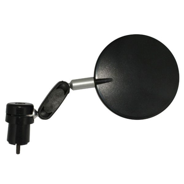 Retroviseur Velo - Trottinette Gauche Ou Droit Newton Double Articulation Fixation Extremite Cintre (Miroir Diam 8 Cm)