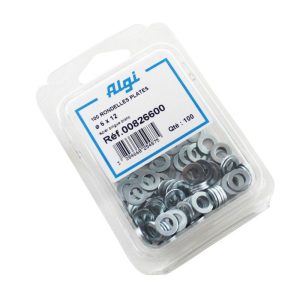 Rondelle Plate Acier Diam 6X12 (Blister de 100) (00826600) -Algi-
