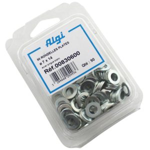 Rondelle Plate Acier Diam 7X14 (Blister de 90) (00830600) -Algi-
