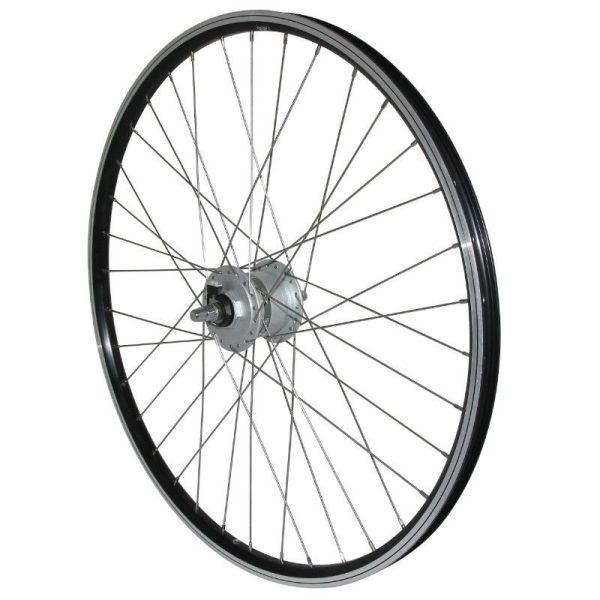Roue VTT Patin Blocage 26" Er10 Avant Noir Moyeu Shimano Dynamo Dh2N 6 Volt-2.4W Jante 19C