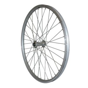 Roue VTT Patin Blocage 24" Er10 Avant Argent Moyeu Alu Jante 19C