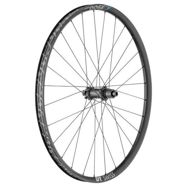 Roue VTT Disque 29" Dt Swiss H1900 Boost Tubeless Ready Vae Disque 6 Trous Arriere Noir Cassette Shimano Microspline 12V Axe Traversant 12-148 - Jante 30C - Resiste Poids 150Kgs - Compatible Enduro