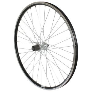 Roue VTT Patin Blocage 26" Gravity Arriere Noir Double Paroi Moyeu Alu Cassette 9-8V