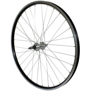 Roue VTC Patin 700 X 35 - 28" Gravity Arriere Alu Noir Double Paroi Moyeu Alu Axe Plein Roue Libre 7-6V