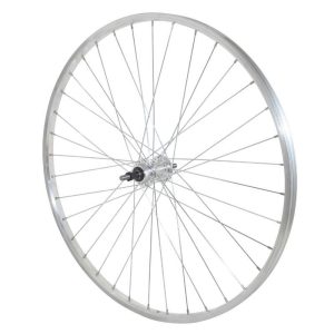 Roue City Patin 650X30A (26X1 3-8) Arriere Jante et Moyeu Alu Axe Plein Roue Libre 7-6-5V (35-590) (Vendu Avec Ecrou 10X100) Jante 21C