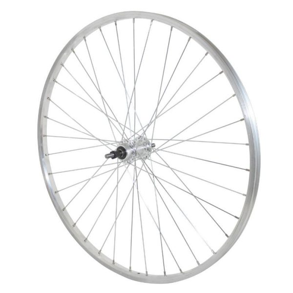 Roue City Patin 650X30A (26X1 3-8) Arriere Jante et Moyeu Alu Axe Plein Roue Libre 7-6-5V (35-590) (Vendu Avec Ecrou 10X100) Jante 21C