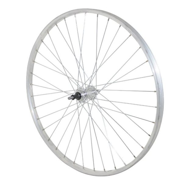 Roue City Patin 650X35B Arriere Jante et Moyeu Alu Axe Plein Roue Libre 7-6-5V (35-584) (Vendu Avec Ecrou 10X100) Jante 21C