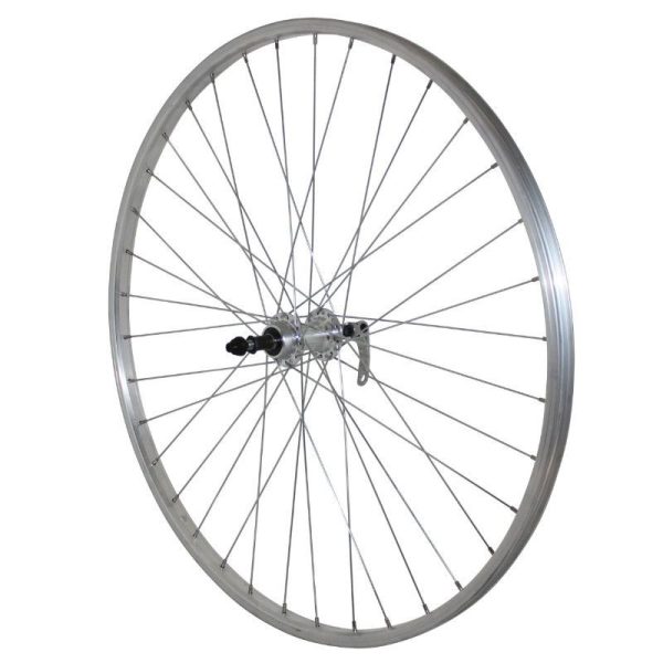 Roue VTC Patin Blocage 700 X 35 - 28" Alu Arriere Moyeu Alu Roue Libre 7-6V 36 Rayons Jante 21C