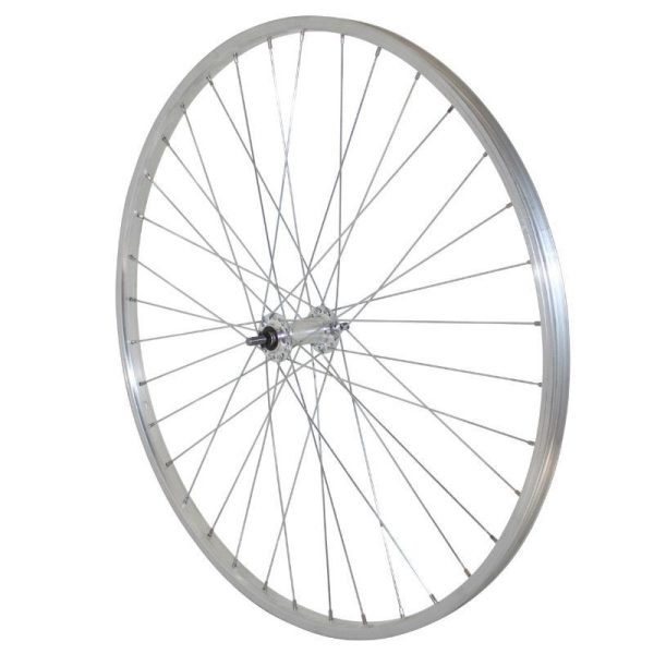Roue VTC - City Patin 700 X 28 - 35 Avant Jante et Moyeu Alu Axe Plein (Vendu Avec Ecrou 9X100) Jante 19C