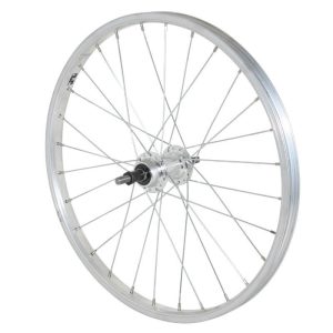 Roue VTT Patin 20" Alu Arriere Moyeu Alu Axe Plein Roue Libre 6-7V (Vendu Avec Ecrou 10X100) Jante 21C 28 Rayons
