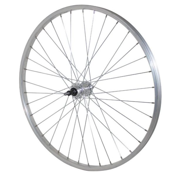 Roue VTT Patin 26" Alu Arriere Moyeu Alu Axe Plein Roue Libre 7-6V (Vendu Avec Ecrou 10X100) Jante 21C