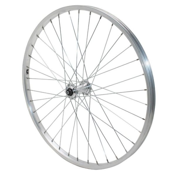 Roue VTT Patin Blocage 24" Alu Avant Moyeu Alu Jante 21C