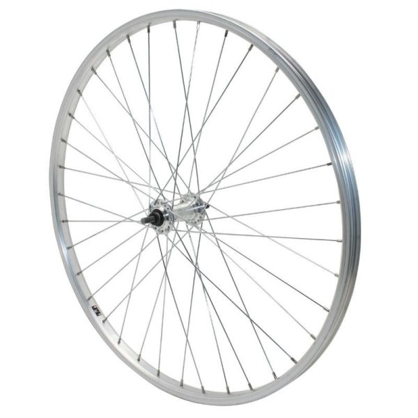 Roue VTT Patin 26" Alu Avant Moyeu Alu Axe Plein (Vendu Avec Ecrou 9X100) Jante 21C