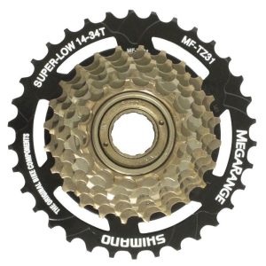Roue Libre 7V. Shimano Tz-500 14-34 Megarange Bronze-Noir
