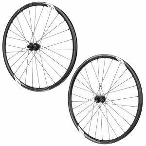 Roues Gravel Disque 700 Fir Galaxium Centerlock Noir Cassette Shimano Microspline 12V Axe Traversant 12-100 et 12-142 Hauteur-Profil 26 mm (Paire) - Tubeless Ready