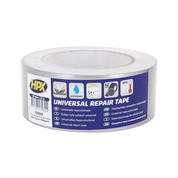 Ruban Adhesif Hpx Toile Universel Type Americain Argent 50mm X 25M