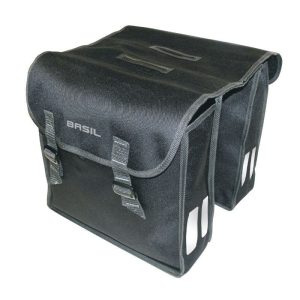 Sacoche Arriere Velo Double Basil Mara L 26L Noir (35X10X33Cm)
